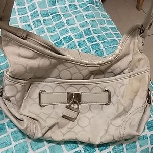 All white Nine-West hand bag